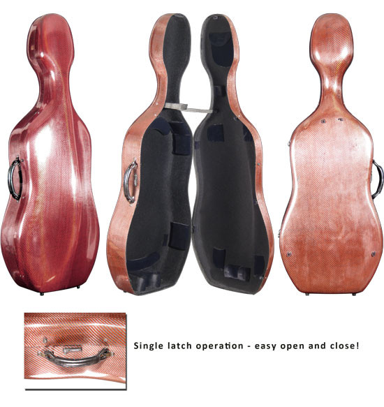 Core Single Latch Carbon Fiber Cello Case Princeton Violins