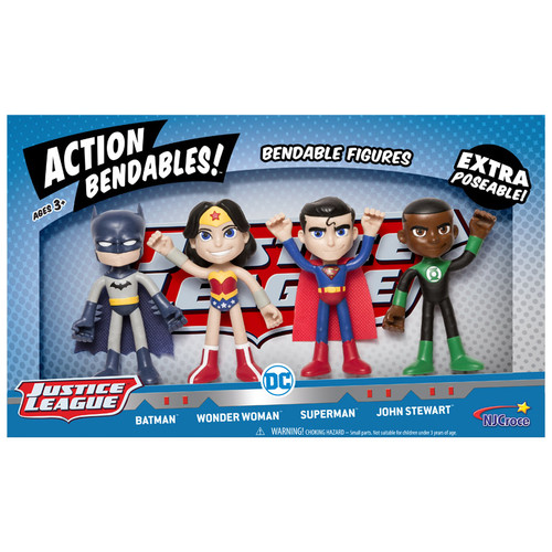 ACTION BENDALBES! - 4pc Justice League Set ACTION BENDALBES! - 4pc Justice League Set