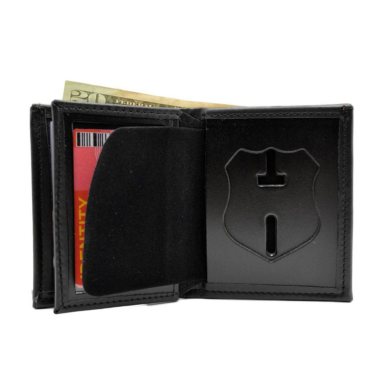 new jersey corrections officer leather hidden badge wallet perfect fit 104