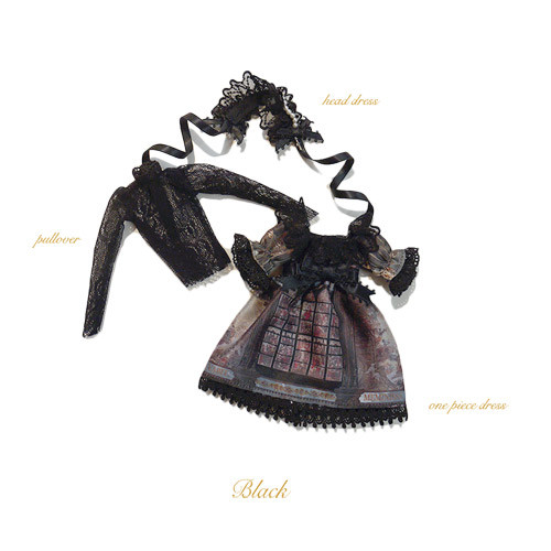 La Priere ~ The Glimpse of a Dream Through the Glass Window ~ Doll Outfit : Black