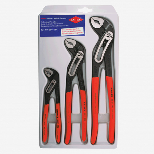 Knipex 00-20-07-US1 3pcs Alligator Pliers Set, 7", 10" & 12" - KC Tool Knipex 00-20-07-US1 3pcs Alligator Pliers Set, 7", 10" & 12" - KC Tool