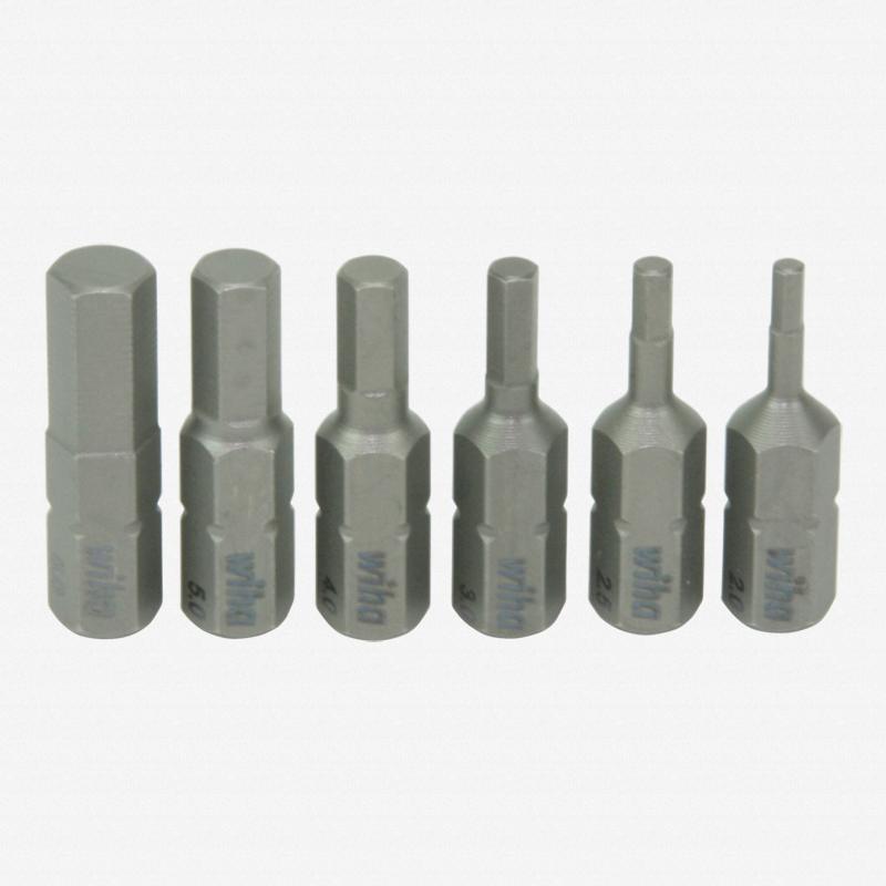Wiha 71397 Hex Metric Insert Bit 2 6mm 6Pc