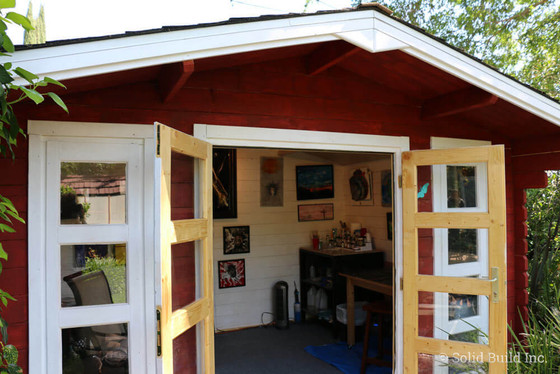 Natural wood garden shed kit Bristhol, 13 x 10 | Solid Build