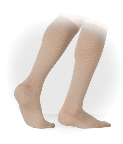 Genext Men's Business Ribbed Knee-High Stockings Compression (15-20 mmHg)