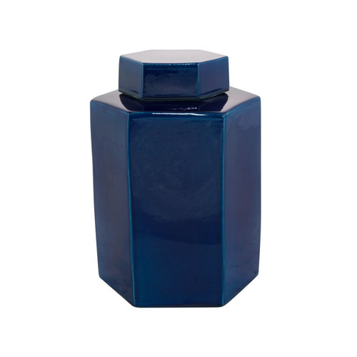 Hex Tea Jar 11H - Turquoise