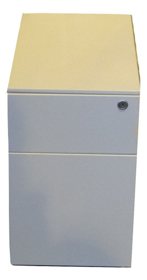 Herman Miller White Metal 2 Drawer Pedestal (8D6-B6B-F57)