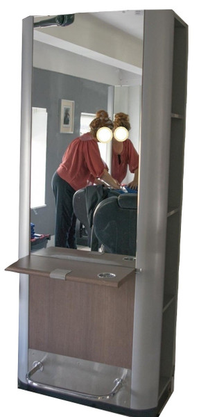 Single Hairdressing Unit with Mirror Powerboard and Footrest (RAS772)