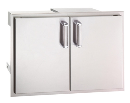 Fire Magic Premium 30-Inch Double Access Door With Drawers And Trash Bin Storage Fire Magic Premium 30-Inch Double Access Door With Drawers And Trash Bin Storage