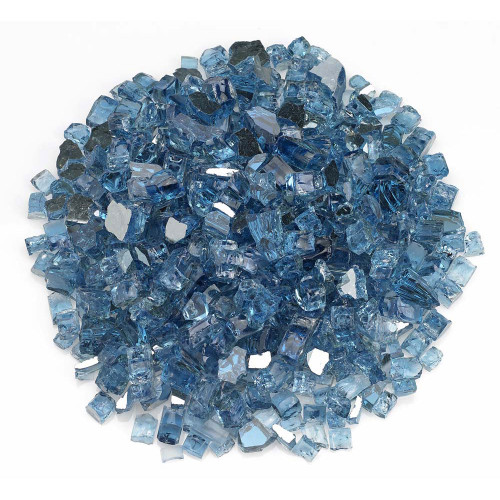 American Fireglass 1/2" Pacific Blue Reflective Fire Glass 10lbs American Fireglass 1/2" Pacific Blue Reflective Fire Glass 10lbs