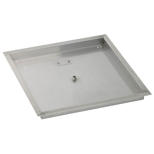 American Fireglass 24" Square Stainless Steel Drop-In Fire Pit Pan American Fireglass 24" Square Stainless Steel Drop-In Fire Pit Pan
