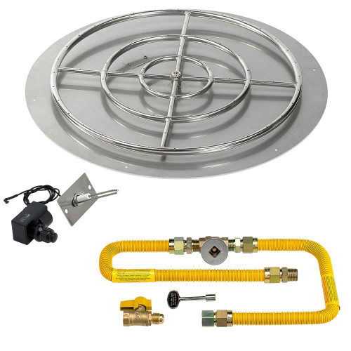 American Fireglass Round 36" Flat Pan with Spark Ignition Kit American Fireglass Round 36" Flat Pan with Spark Ignition Kit