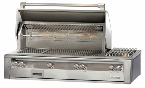 Alfresco ALXE 56-Inch Built-In Gas Deluxe Grill With Rotisserie And Side Burner Alfresco ALXE 56-Inch Built-In Gas Deluxe Grill With Rotisserie And Side Burner