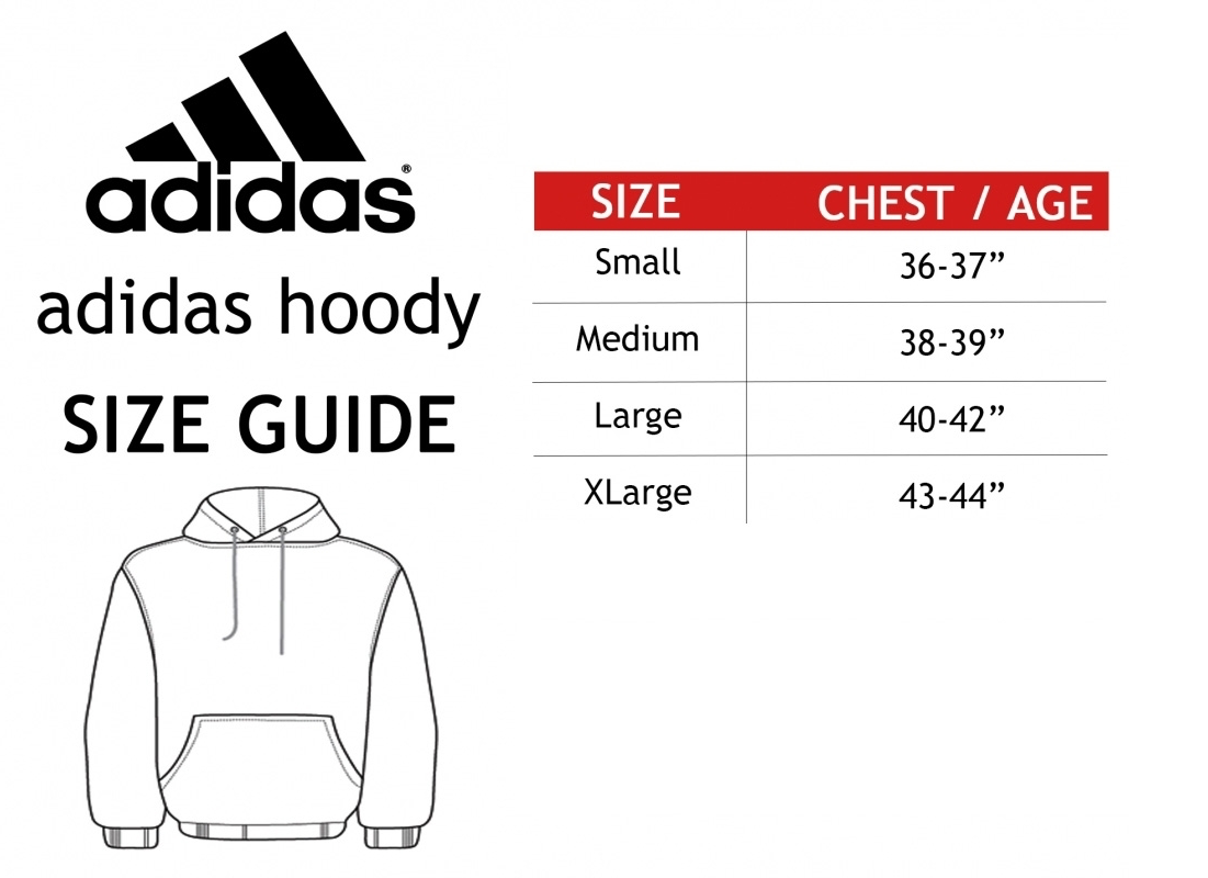 adidas hoodie size