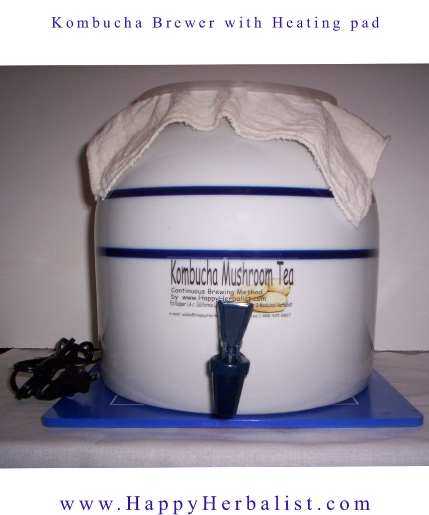 Fermenting Container. Shown on our 25 Heating Pad. Ceramic / Porcelain tends to keep the ferment a few degrees cooler than the ambient room temperature. Most of our ferments like it warm and cozy @ 76F