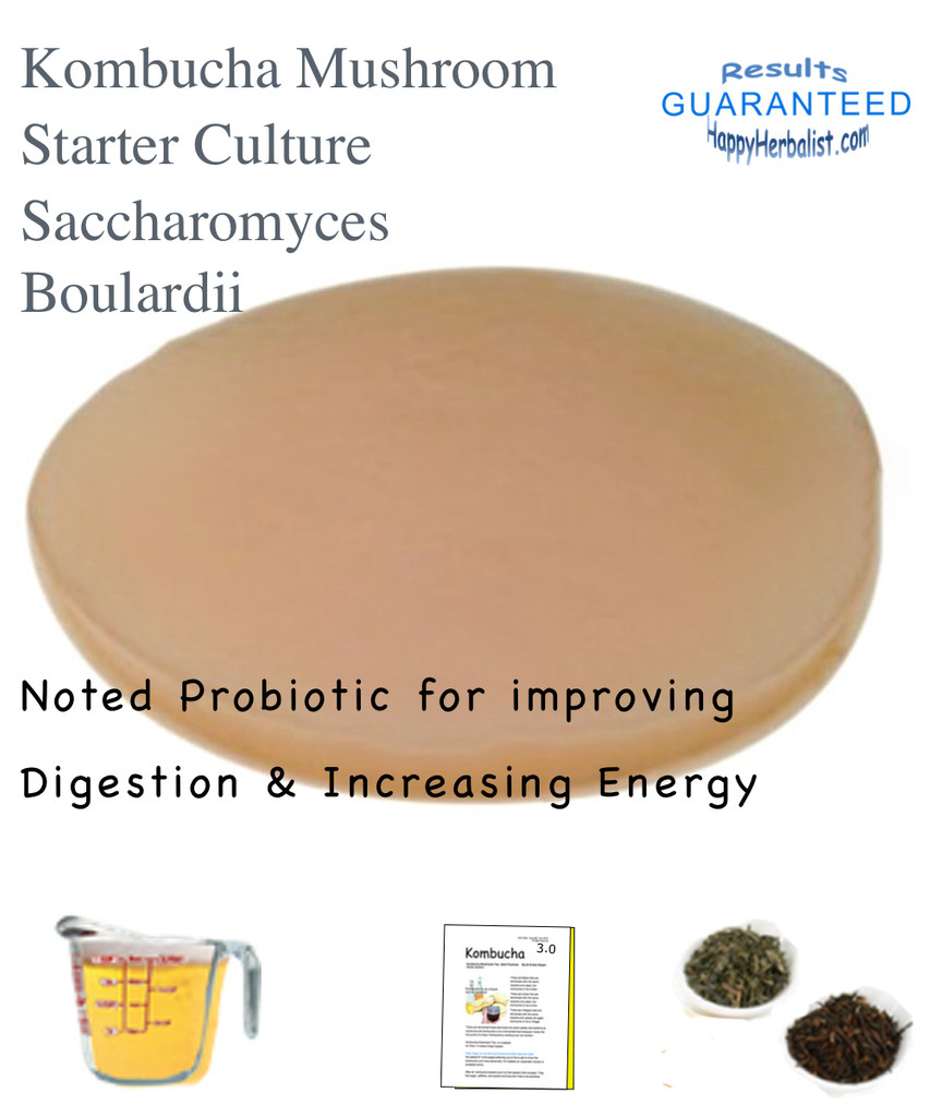 Our Kombucha Mushroom Starter Cultures Saccharomyces Boulardii is well noted for its probiotic health benefits.Learn more here.