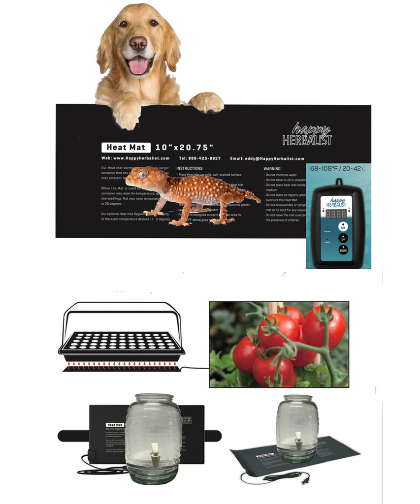 Heating Mats and regulator for Brewing, fermenting, seedlings, and peds