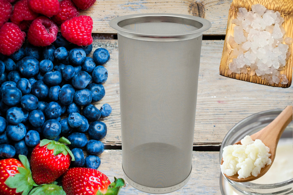 Stainless Mesh Filter 3 inch x 6 inch great for fruit infusions or cold brew coffee, or water kefir, ginger beer, and more