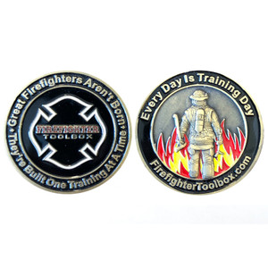 Firefighter Toolbox Challenge Coin Firefighter Toolbox Challenge Coin