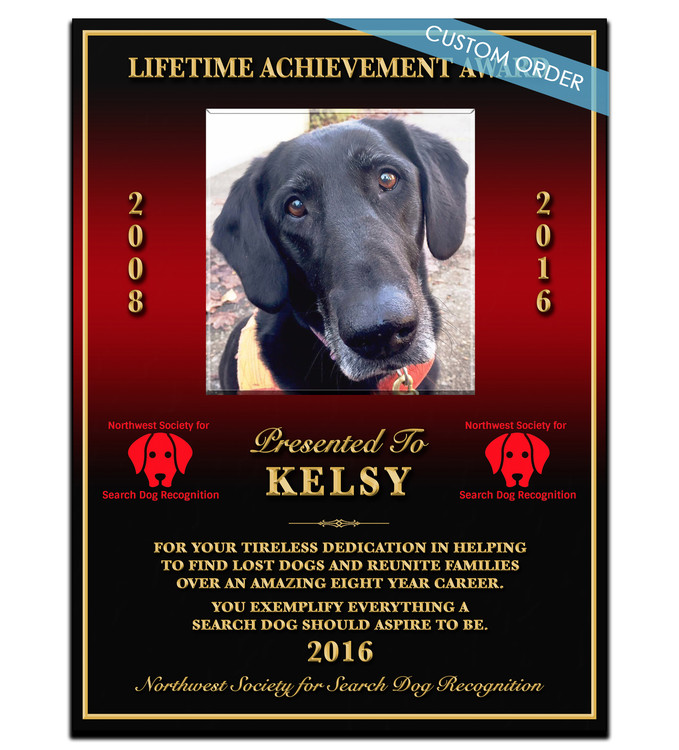 This is a Custom K9 Plaque! A "stunning" Wood & Acrylic Wall Plaque that really stands out and makes you stop and appreciate it. Any Patch, Badge, Seal, Logo, Challenge Coin or any Artwork of your choice can be added with Free Setup and Free Shipping. This is a perfect gift for any Law Enforcement Agency, Government Agency, Military Department, Fire Department, Emergency Service or Organization.