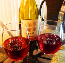 Personalized 15oz Coordinate Stemless Wine Glasses, Set of 2