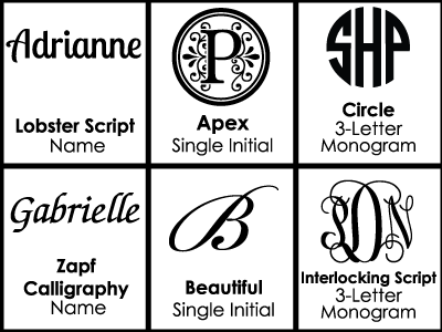  Font Choices for Monogrammed Jewelry Boxes