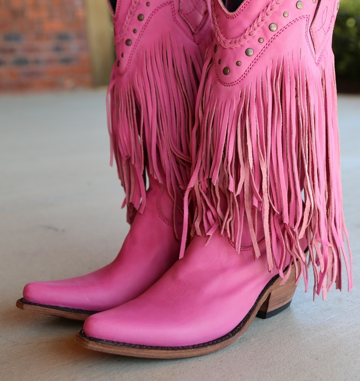 Liberty Black Vegas Fringe Boots Lipstick LB71124