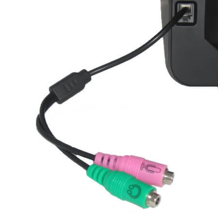 PC Headset to Phone Adapter Plantronics Headset to RJ9 Adapter