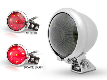 Chrome LED Stop Taillight for Retro Vintage Project Custom Motorcycle Motorbike Chrome LED Stop Taillight for Retro Vintage Project Custom Motorcycle Motorbike