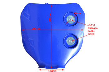 BLUE Double Headlight 12V/20W for all Motocross,Enduro & Supermoto Motorbikes BLUE Double Headlight 12V/20W for all Motocross,Enduro & Supermoto Motorbikes