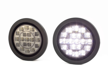 Car Van Pick Up Truck Jeep Trailer 4" LED Reverse Lights Flush Mount Smoked Lens Car Van Pick Up Truck Jeep Trailer 4" LED Reverse Lights Flush Mount Smoked Lens