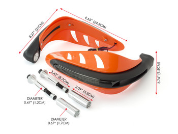 ORANGE Motorbike Quad Bike Handguards Protectors with Indicators Turn Signals ORANGE Motorbike Quad Bike Handguards Protectors with Indicators Turn Signals