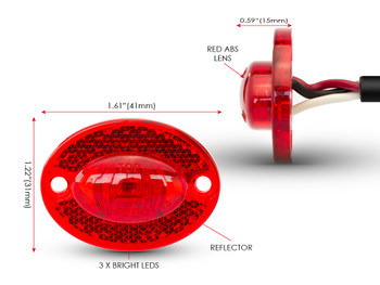 LED Stop & Taillight + Reflector - Retro Vintage Custom Project Motorbike Trike LED Stop & Taillight + Reflector - Retro Vintage Custom Project Motorbike Trike