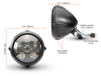 Motorbike LED Headlight for Projector Vintage Custom Retro Bike 7 Inch - TOP QUALITY Motorbike LED Headlight for Projector Vintage Custom Retro Bike 7 Inch - TOP QUALITY