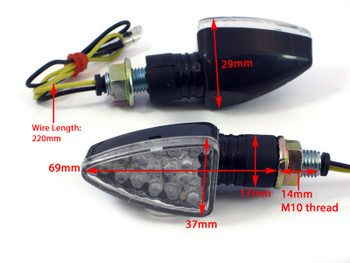 Small Black LED Motorbike Indicators Small Black LED Motorbike Indicators