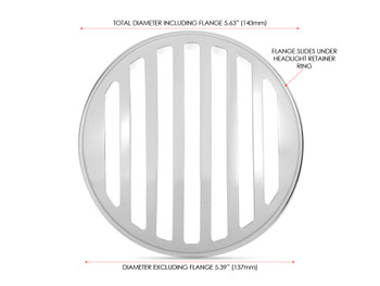5.75" INCH Chrome Prison Grill Metal Headlight Cover for Scrambler Brat Motorbike 5.75" INCH Chrome Prison Grill Metal Headlight Cover for Scrambler Brat Motorbike