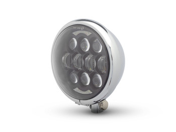 Chrome Projector LED Motorbike Headlight for Custom Project Bike Chrome Projector LED Motorbike Headlight for Custom Project Bike