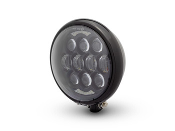 Gloss Black Projector LED Motorbike Headlight for Custom Project Bike Gloss Black Projector LED Motorbike Headlight for Custom Project Bike