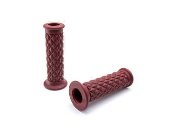 Brown Diamond Motorbike Hand Grips 22mm (7/8") for Scrambler Brat Bike Cafe Racer Brown Diamond Motorbike Hand Grips 22mm (7/8") for Scrambler Brat Bike Cafe Racer