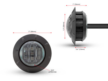 2" 50mm Cafe Racer Flush Mount LED Stop / Tail Light with Smoked Lens 2" 50mm Cafe Racer Flush Mount LED Stop / Tail Light with Smoked Lens