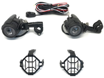 30W Motorbike Spotlights with Wiring & Switch Kit for Adventure Bike Quad Trike ATV 30W Motorbike Spotlights with Wiring & Switch Kit for Adventure Bike Quad Trike ATV