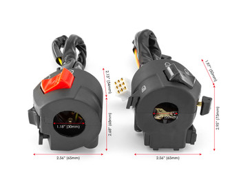 Motorbike Switchgear / Control Kit to fit 22mm 7/8" Handlebars + ATV Quad Trike Motorbike Switchgear / Control Kit to fit 22mm 7/8" Handlebars + ATV Quad Trike