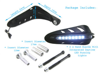Universal Motorbike / Quad Bike Handguards - Inbuilt Daytime Running Lights Universal Motorbike / Quad Bike Handguards - Inbuilt Daytime Running Lights
