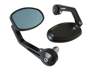 PAIR Of High Quality CNC Machined Aluminium Motorcycle Motorbike Handlebar Bar End Mirrors with blue tinted glass PAIR Of High Quality CNC Machined Aluminium Motorcycle Motorbike Handlebar Bar End Mirrors with blue tinted glass