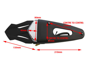 Motorbike Motorcycle Universal E-marked LED Stop / Tail Light with Integrated Indicators Motorbike Motorcycle Universal E-marked LED Stop / Tail Light with Integrated Indicators