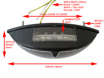 Universal E-marked Black Custom LED Stop / Tail Light for Motorcycles Motorbikes Quads Trikes and Scooters Universal E-marked Black Custom LED Stop / Tail Light for Motorcycles Motorbikes Quads Trikes and Scooters