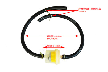 Black Silicone 5mm Diameter Fuel Line Pipe With Fuel Filter For Motorcycles Motorbikes Black Silicone 5mm Diameter Fuel Line Pipe With Fuel Filter For Motorcycles Motorbikes