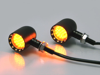 Black Aluminium Contrast Cut LED Motorcycle Motorbike Indicators / Turn Signals Black Aluminium Contrast Cut LED Motorcycle Motorbike Indicators / Turn Signals