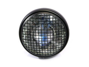 7.7" Matt Black Mesh Grill H4 55w Metal Project Motorcycle Motorbike Headlight 7.7" Matt Black Mesh Grill H4 55w Metal Project Motorcycle Motorbike Headlight