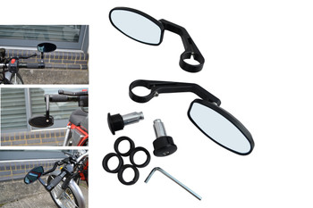 Pair of High Quality CNC Machined Aluminium Motorcycle Motorbike Handlebar Bar End Cafe Racer Mirrors Pair of High Quality CNC Machined Aluminium Motorcycle Motorbike Handlebar Bar End Cafe Racer Mirrors