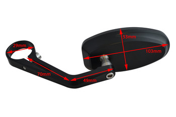 Pair of High Quality CNC Machined Aluminium Motorcycle Motorbike Handlebar Bar End Cafe Racer Mirrors Pair of High Quality CNC Machined Aluminium Motorcycle Motorbike Handlebar Bar End Cafe Racer Mirrors